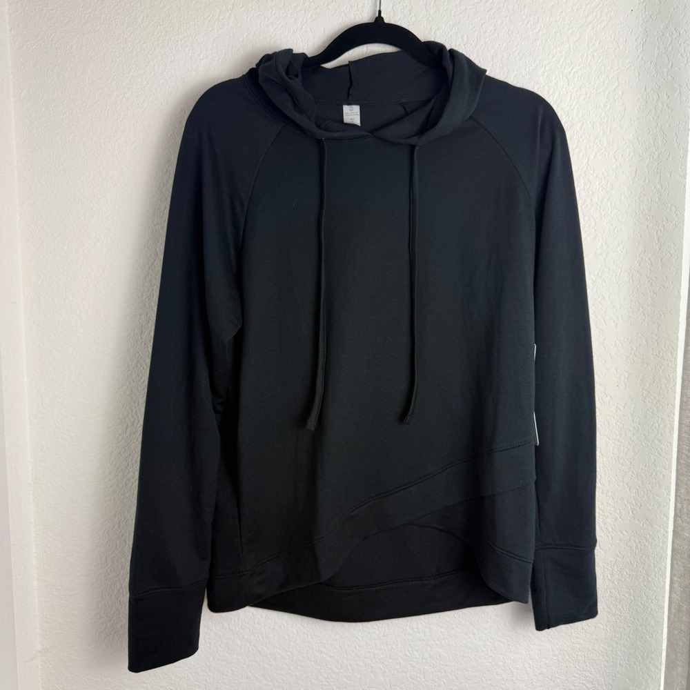 Balance Collection Jacoby LS Hoodie Mens Medium Black French Terry NWT